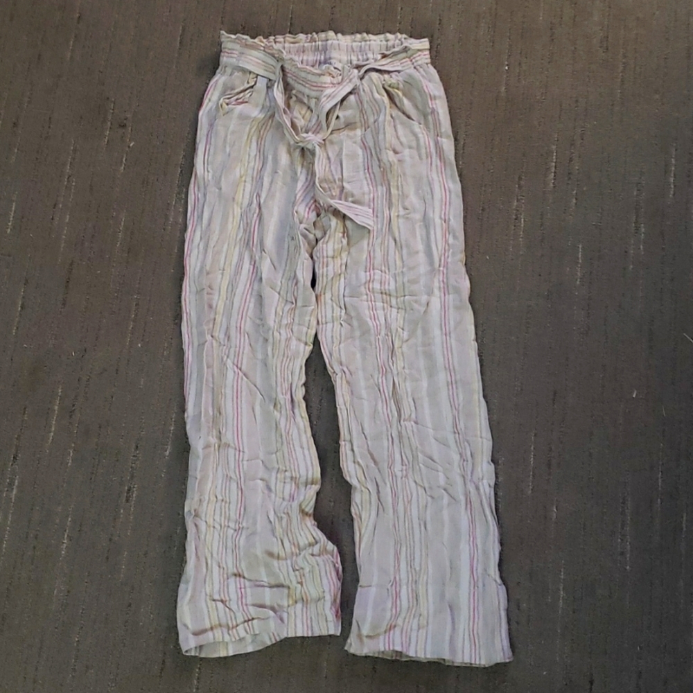 Linen/Rayon striped pants, new without tags